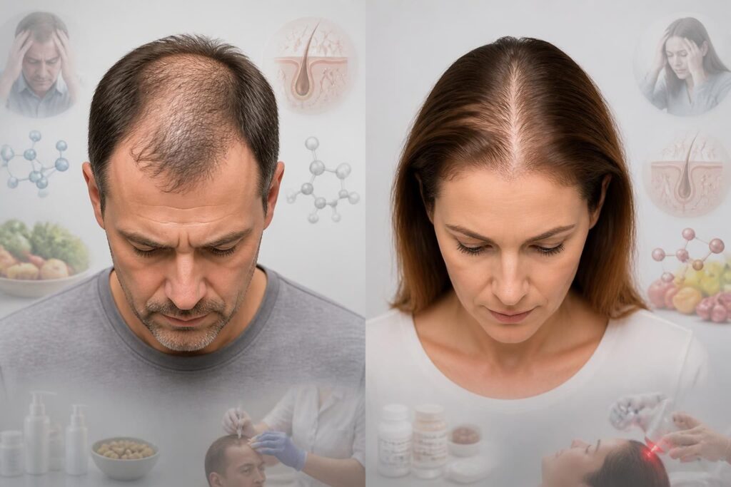 découvrez les causes principales de la perte de cheveux chez la femme et l’homme ainsi que les traitements efficaces pour y remédier. conseils et solutions adaptées pour retrouver une chevelure saine.